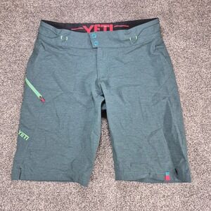 Yeti Bettie Cycling Shorts Womens Medium Green MTB Mountain Bike